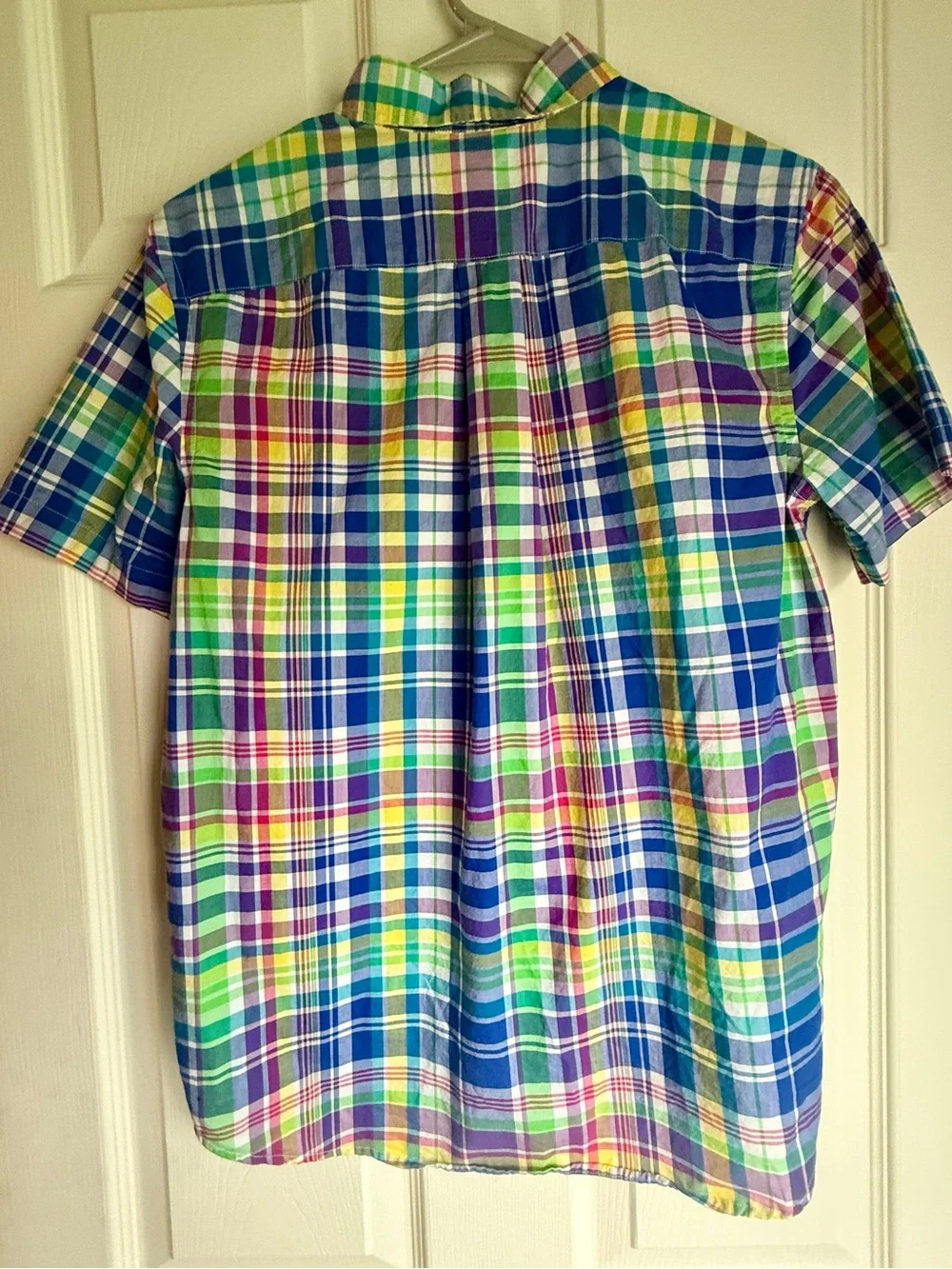 Ralph Lauren Multicolor Plaid Button-Down Shirt - Green Blue Yellow Purple Pink